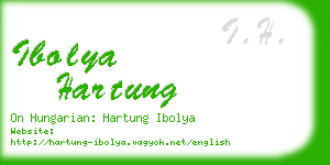 ibolya hartung business card